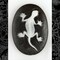 Black and White Lizard Gecko Resin Cameos 18mm x 25mm - Set of Four - CAM64